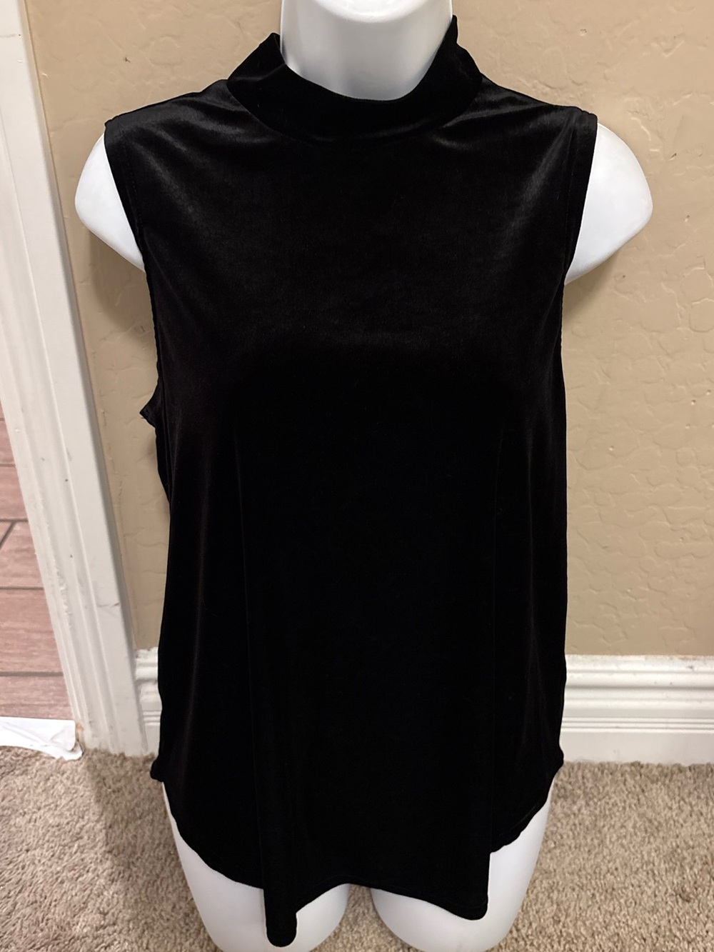 GNW Black Mock Neck Tank Top